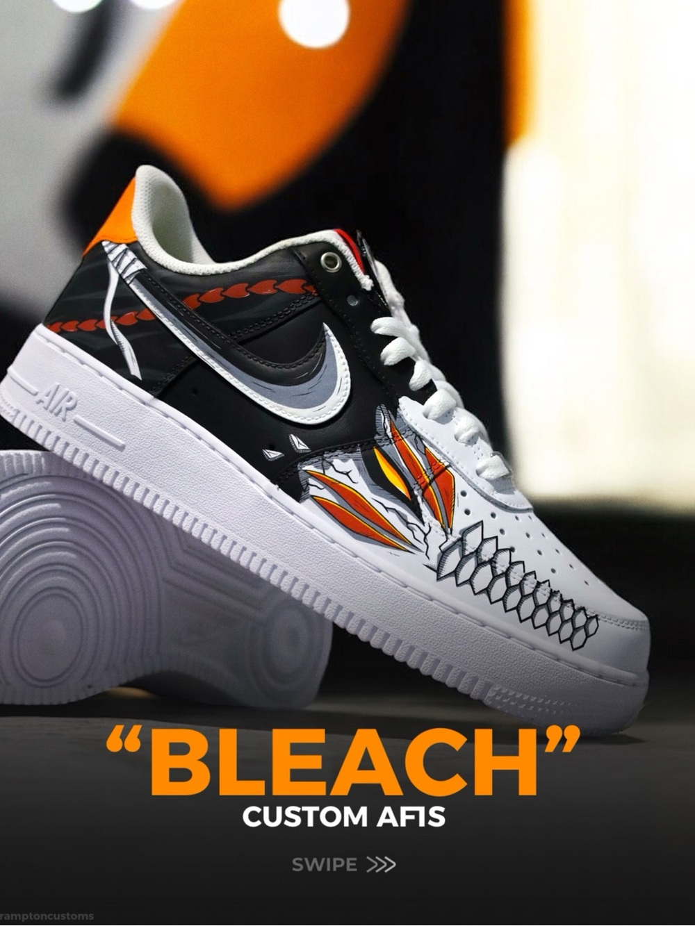 Custom “Bleach” AF1’s ⚔️